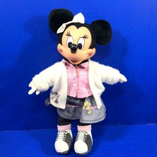 Vintage Applause 11 Inch Minnie Mouse Sock Hop Pluto Dress Plush Doll Disney Toy