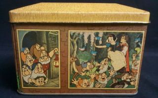 Vintage Walt Disney Snow White And The Seven Dwarfs Candy Tin Box England