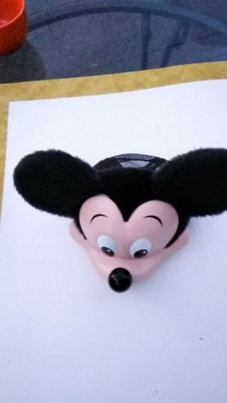 Vtg Mickey Mouse Hat3D Hard Plastic Face Snap Back 2