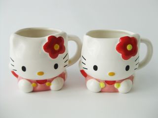Hello Kitty Sanrio Ceramic Mug Case Figure Ribbon Flower Japan Sakura Kawaii