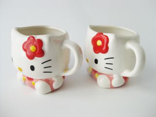 HELLO KITTY SANRIO Ceramic Mug Case Figure Ribbon Flower Japan Sakura Kawaii 3