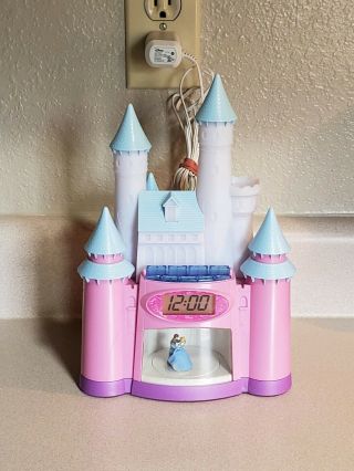 Disney Princess Cinderella Castle Magical Storyteller Light - Up Alarm Clock Pink