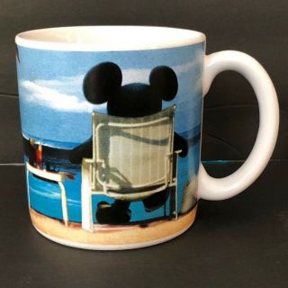 Mickey Mouse Coffee Mug The Disney Store Mickey In A Beach Chair 4 " Tall