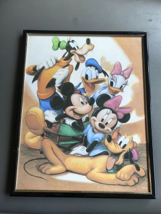 Walt Disney Mickey Mouse And Friends Print Picture Art Framed 8 X 10 Minnie