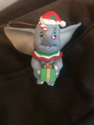 Vintage Dco Walt Disney Christmas Ornament Dumbo The Flying Elephant 1988 Sweet