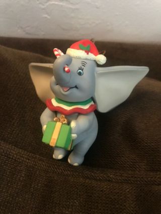 Vintage DCO Walt Disney Christmas Ornament DUMBO The Flying Elephant 1988 Sweet 2