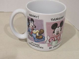 Disney Store Mickey Mouse Mug Days Of The Week Office Work Desk Monday Friday