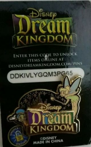 Disney DREAM Kingdom TINKER Bell & JIMINY Cricket Castle Logo Game Pin WDW DLR 2