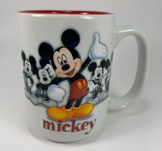 Disney Parks Walt Disney World Parks Mickey Mouse 3d Coffee Mug White And Red
