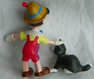 Disney Pinocchio & Figaro Cat PVC Figure Applause Topper 3