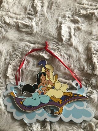 Disney Aladdin Jasmine Abu Kurt Adler Christmas Ornament Wooden