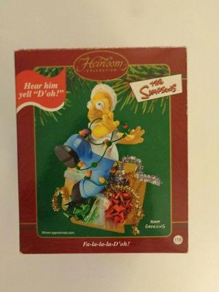 " The Simpsons " Talking Homer Christmas Ornament (carlton Cards,  2003)