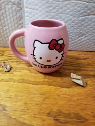 Large Pink Hello Kitty Coffee Mug Sanrio Vandor 2011 18 Oz