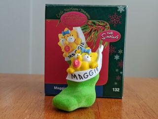 The Simpsons Maggie Waits For Santa Carlton Cards Christmas Ornament 132