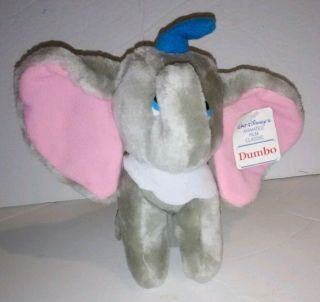 Vintage Walt Disney Animated Film Classic Plush Dumbo 7 " Baby Elephant Movie Toy