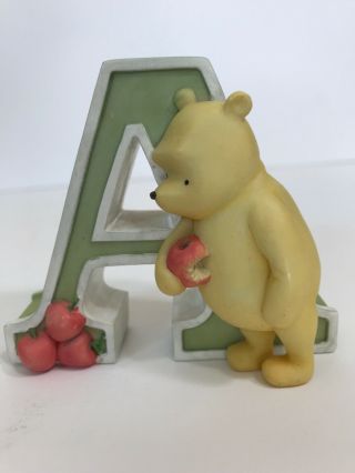 Disney Michel Classic Winnie The Pooh Alphabet Letter " A " Apple Hanging Nursery