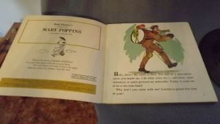1965 Walt Disney ' s Mary Poppins 24 Page See,  Hear & Read Book & Record 33 1/3 RPM 2