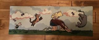 Classic Winnie The Pooh Leap Frog Table Runner 36” By 13” Nursery Decor Tapestry