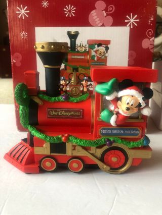 Mickey Mouse Christmas Steam Engine Train W Box Disney