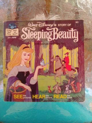 Walt Disney Presents Sleeping Beauty 24 Page Read Along Book & Record 33 1/3 Rpm