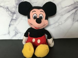 Mickey Mouse Mini Bean Bag Plush Stuffed Animal Disney Store No Tag 9 "