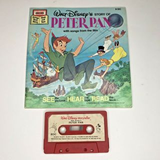Walt Disneys Story Of Peter Pan See Hear Read Book And Cassette Tape 8dc 1977