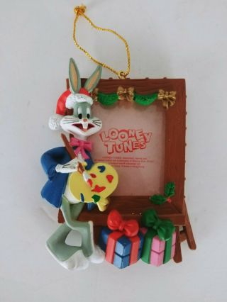 1996 Looney Tunes Christmas Ornament Bugs Bunny Picture Frame