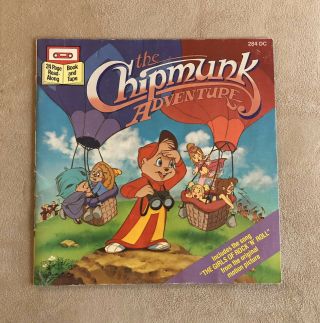 Vtg The Chipmunk Adventure Read Along Book 80s