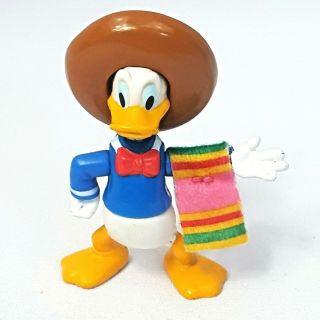 Donald Duck Figurine Disney The Three Caballeros Sombrero Pvc Cake Topper 3 "