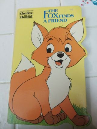 Walt Disney The Fox And The Hound " The Fox Finds A Friend " Board Book 1981