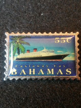 3385 Disney Magic Cruise Line Ship Bahamas Stamp Day Pin Castaway Cay N69