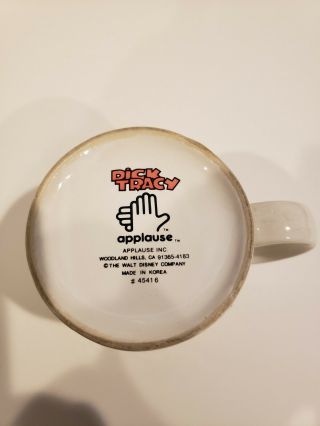 VINTAGE 1990 Applause DICK TRACY Ceramic Mug 3