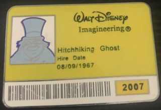 Walt Disney Imagineering Hitching Ghost I.  D.  Badge Series Le 300 Pin