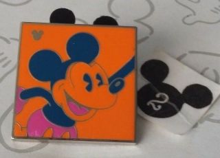 Orange Neon Mickey 2010 Hidden Mickey Series Wdw Pie - Eyed Disney Pin 75168