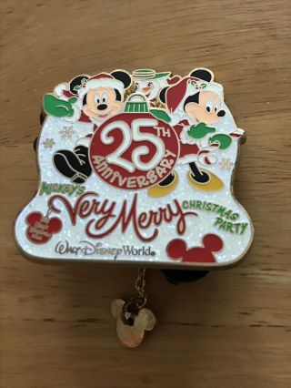 Disney Pin Mickey Very Merry Christmas Party Minnie 25th Anniversary