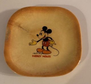 Patriot China Mickey Mouse Plate Walt Disney Enterprises 1930s?