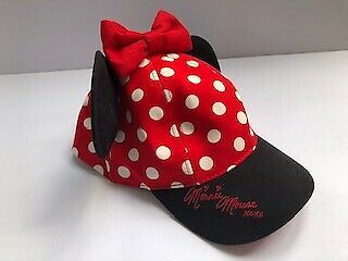 Disney Parks Minnie Mouse Youth Baseball Hat With Ears Nwot