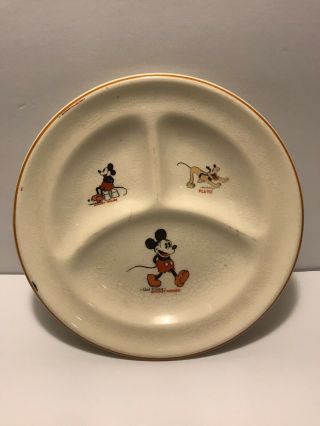 1930 Disney Mickey Mouse Patriot China Plate 1930