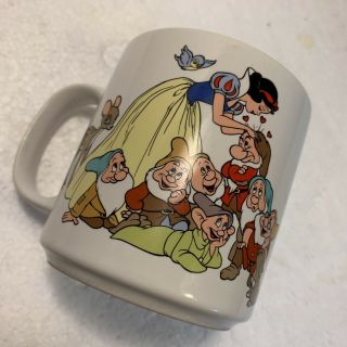 Vtg Walt Disney Snow White And The Seven Dwarfs Dwarves Coffee Mug Cup Applause