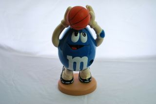 M&m Brand Collectible Candy Dispenser Blue Peanut Basketball Player