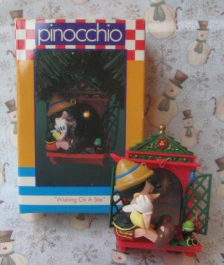 Enesco Pinocchio Wishing On A Star Christmas Ornament Disney