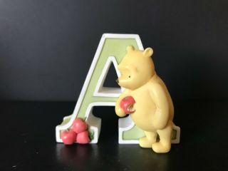 Disney Michel Classic Winnie The Pooh Alphabet Letter " A " Apple Hanging Nursery
