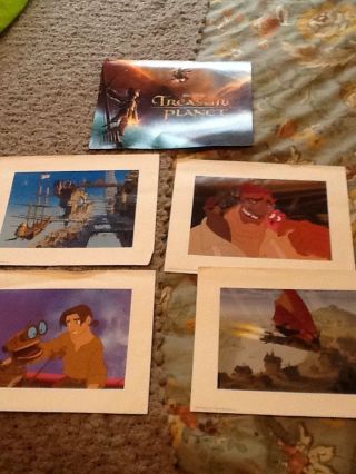 Walt Disney Treasure Planet Set Of 4 Lithographs 14x11 Portfolio Set