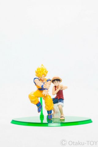 Megahouse Dragon Ball One Piece Gashapon Hg Figure Goku & Luffy Dbz Anime