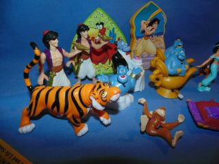 DISNEY Aladdin figures Jasmine Genie Abu Lamp - McDonalds toy 3