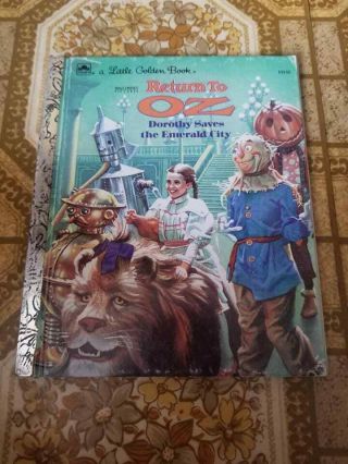 Walt Disney Return To Oz: Dorothy Saves The Emerald City Book Dated 1985