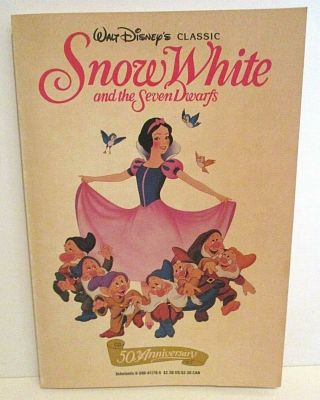 Disney Snow White Seven Dwarfs 50th Anniversary Paperback Book Scholastic Inc