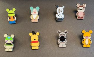 Disney Trading Pins,  Set Of 8 Vinylmations