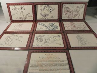 Walt Disney The Lion King Special Edition Character Portrait Drawings 9 Images