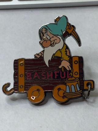 Disney Pin 7 Seven Dwarfs Mine Car Train Bashful 100 Years Of Magic Snow White